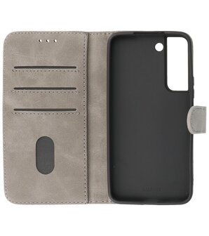 Booktype Hoesje Wallet Case Telefoonhoesje voor Samsung Galaxy S22 Plus - Grijs