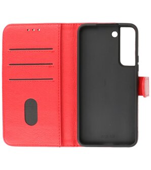 Booktype Hoesje Wallet Case Telefoonhoesje voor Samsung Galaxy S22 - Rood