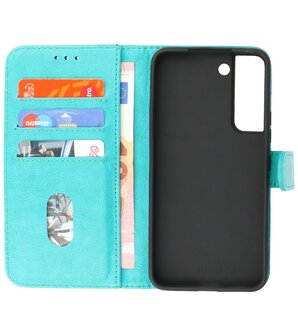 Booktype Hoesje Wallet Case Telefoonhoesje voor Samsung Galaxy S22 - Groen