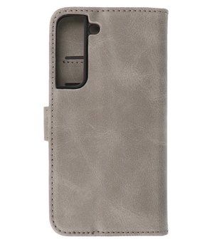 Booktype Hoesje Wallet Case Telefoonhoesje voor Samsung Galaxy S22 - Grijs