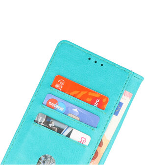 Booktype Hoesje Wallet Case Telefoonhoesje voor Samsung Galaxy S22 Ultra - Groen