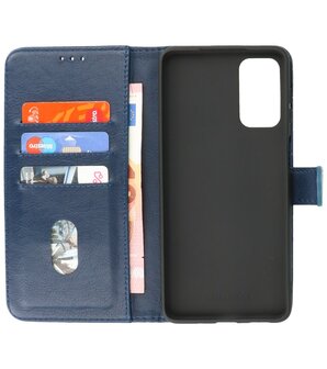 Booktype Hoesje Wallet Case Telefoonhoesje voor Samsung Galaxy M52 5G - Navy