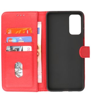 Booktype Hoesje Wallet Case Telefoonhoesje voor Samsung Galaxy M52 5G - Rood