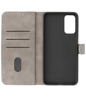 Booktype Hoesje Wallet Case Telefoonhoesje voor Samsung Galaxy M52 5G - Grijs