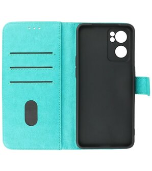 Booktype Hoesje Wallet Case Telefoonhoesje voor Oppo Reno 7 SE 5G - Groen