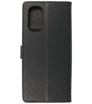 Booktype Hoesje Wallet Case Telefoonhoesje voor Motorola Moto G51 5G - Zwart