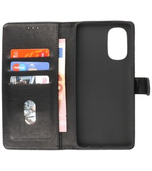 Booktype Hoesje Wallet Case Telefoonhoesje voor Motorola Moto G51 5G - Zwart