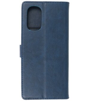 Booktype Hoesje Wallet Case Telefoonhoesje voor Motorola Moto G51 5G - Navy