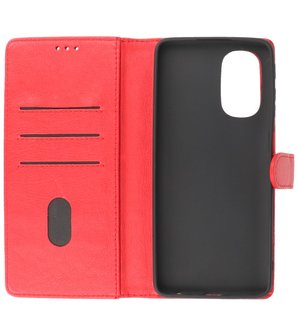Booktype Hoesje Wallet Case Telefoonhoesje voor Motorola Moto G51 5G - Rood