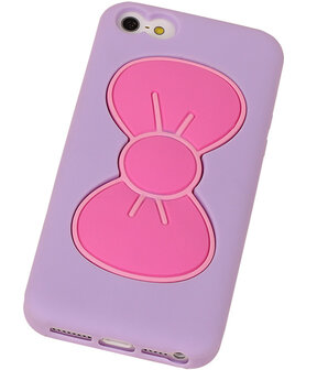 Vlinder Telefoonstandaard Case TPU iPhone 5/5S Paars