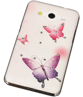 3D Hardcase met Diamant Galaxy Core 2 G355H Vlinders