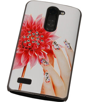 3D Hardcase met Diamant L Bello D335 Hand Bloem