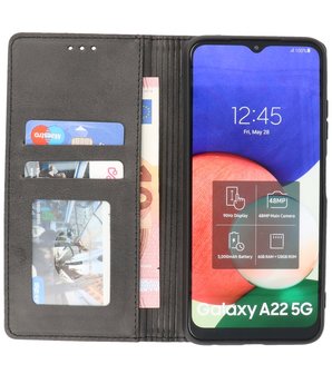 Magnetisch Folio Telefoonhoesje voor Samsung Galaxy A22 5G Zwart