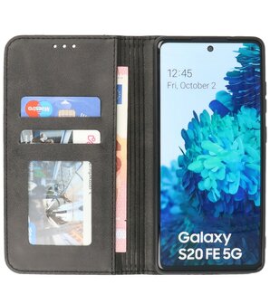 Magnetisch Folio Telefoonhoesje voor Samsung Galaxy S20 FE Zwart