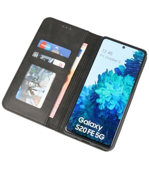 Magnetisch Folio Telefoonhoesje voor Samsung Galaxy S20 FE Zwart