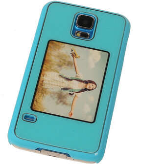 Fotolijst Backcover Hardcase Galaxy S5 Blauw