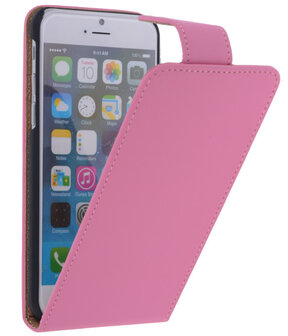 Roze Effen Classic Flipcase Hoesje iPhone 6