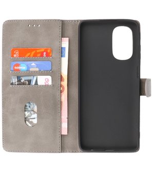 Booktype Hoesje Wallet Case Telefoonhoesje voor Motorola Moto G22 - Grijs