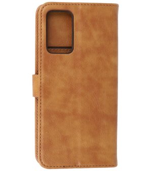 Booktype Hoesje Wallet Case Telefoonhoesje voor Oppo Find X5 Lite - Bruin