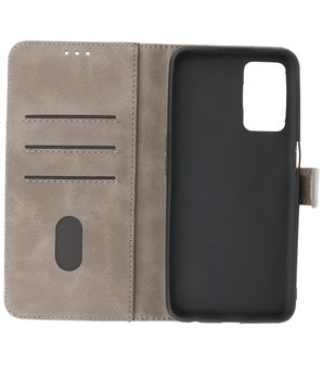 Booktype Hoesje Wallet Case Telefoonhoesje voor Oppo Find X5 Lite - Grijs