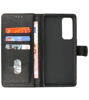 Booktype Hoesje Wallet Case Telefoonhoesje voor Oppo Find X3 Neo &amp; Oppo Reno 5 Pro Plus 5G - Zwart