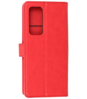 Booktype Hoesje Wallet Case Telefoonhoesje voor Oppo Find X3 Neo &amp; Oppo Reno 5 Pro Plus 5G - Rood