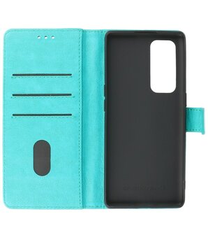 Booktype Hoesje Wallet Case Telefoonhoesje voor Oppo Find X3 Neo &amp; Oppo Reno 5 Pro Plus 5G - Groen