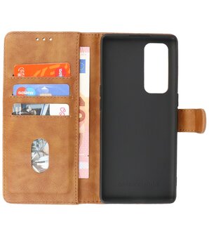 Booktype Hoesje Wallet Case Telefoonhoesje voor Oppo Find X3 Neo &amp; Oppo Reno 5 Pro Plus 5G - Bruin