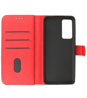 Booktype Hoesje Wallet Case Telefoonhoesje voor Xiaomi 12 - Rood