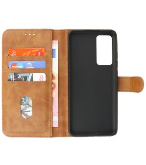 Booktype Hoesje Wallet Case Telefoonhoesje voor Xiaomi 12 - Bruin