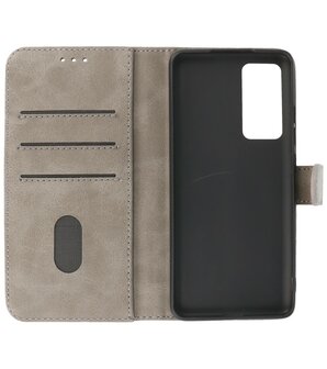 Booktype Hoesje Wallet Case Telefoonhoesje voor Xiaomi 12 - Grijs