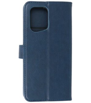 Booktype Hoesje Wallet Case Telefoonhoesje voor Oppo Find X5 - Navy