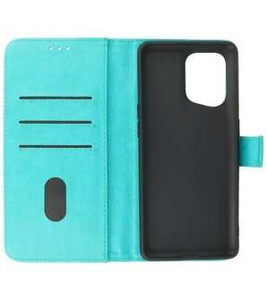 Booktype Hoesje Wallet Case Telefoonhoesje voor Oppo Find X5 - Groen