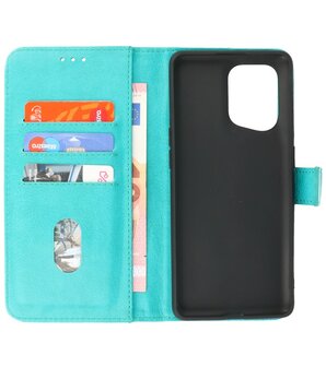 Booktype Hoesje Wallet Case Telefoonhoesje voor Oppo Find X5 Pro - Groen