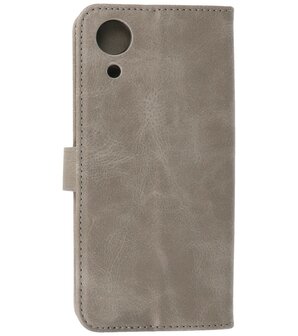 Booktype Hoesje Wallet Case Telefoonhoesje voor Samsung Galaxy A03 Core - Grijs