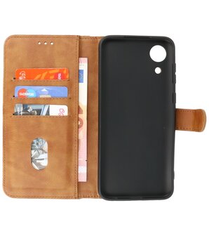 Booktype Hoesje Wallet Case Telefoonhoesje voor Samsung Galaxy A03 Core - Bruin