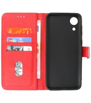 Booktype Hoesje Wallet Case Telefoonhoesje voor Samsung Galaxy A03 Core - Rood