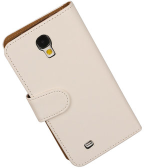 Wit Samsung Galaxy S4 Hoesjes Book/Wallet Case/Cover