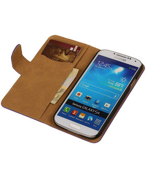 Paars Samsung Galaxy S4 Hoesjes Book/Wallet Case/Cover