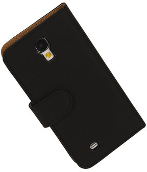 Zwart Samsung Galaxy S4 Hoesjes Book/Wallet Case/Cover