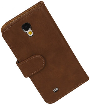 Bruin Hout Design Book Cover Hoesje Galaxy S4 I9500