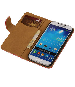 Rood Lace / Kant Design Book Cover Hoesje Galaxy S4 I9500