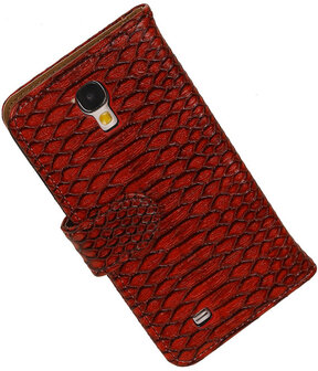 Rood Slangen / Snake Design Book Cover Hoesje Galaxy S4 I9500