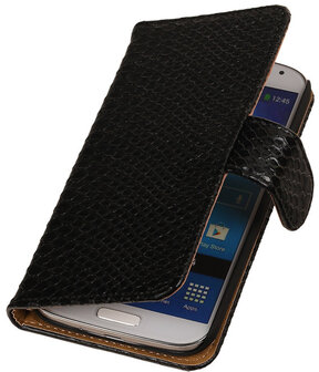 Zwart Slangen / Snake Design Book Cover Hoesje Galaxy S4 I9500