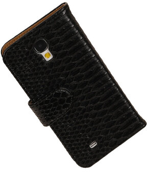 Zwart Slangen / Snake Design Book Cover Hoesje Galaxy S4 I9500