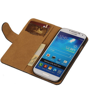 Zwart Slangen / Snake Design Book Cover Hoesje Galaxy S4 I9500