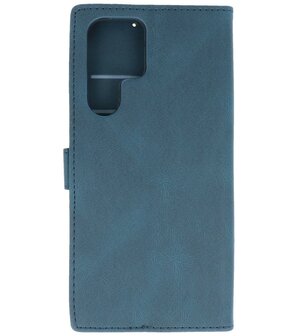 Samsung Galaxy S22 Ultra Hoesje Portemonnee Book Case - Blauw