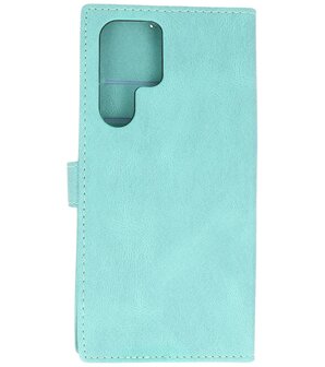 Samsung Galaxy S22 Ultra Hoesje Portemonnee Book Case - Turquoise