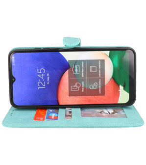 Samsung Galaxy S22 Ultra Hoesje Portemonnee Book Case - Turquoise