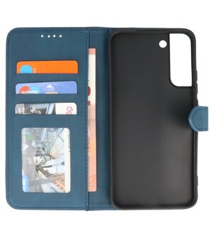 Samsung Galaxy S22 Plus Hoesje Portemonnee Book Case - Blauw